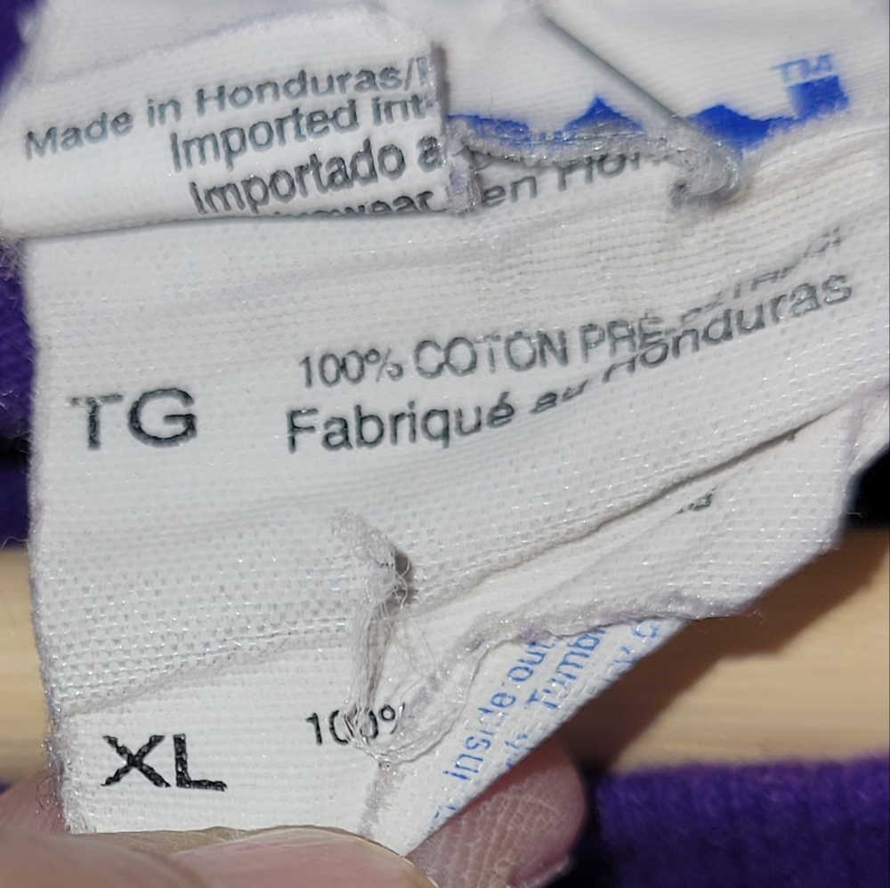 Gildan Men's Purple Crazy Skull Print Short Sleeve T-Shirt Size XL - Picture 4 of 4